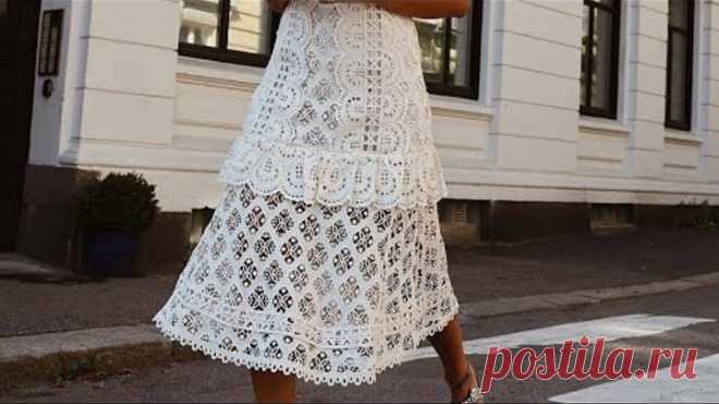 Супер подборка схем для вязания крючком ажурного платья ❤ crochet pattern.
