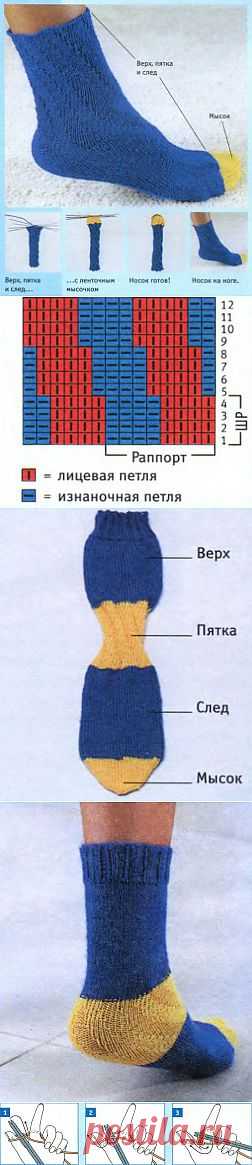 Простейший способ вязать носки | Шитьё Моё