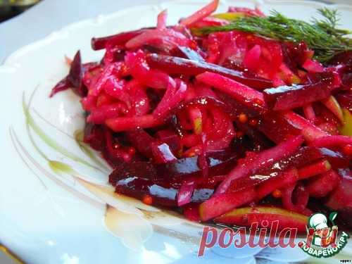 Салат со свеклой и сельдью Кулинарный рецепт