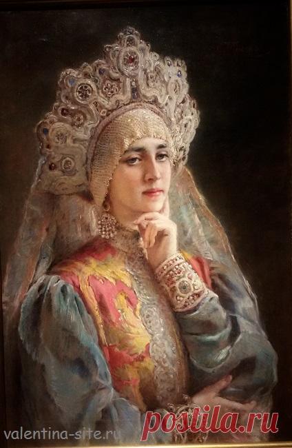 Художественные сокровища России Маковский Константин Егорович (1839-1915). Боярышня. 1890-е годы