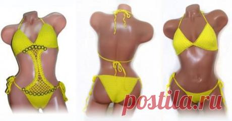 Вязаный купальник схема / Хенд мейд