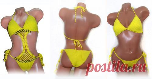 Вязаный купальник схема / Хенд мейд