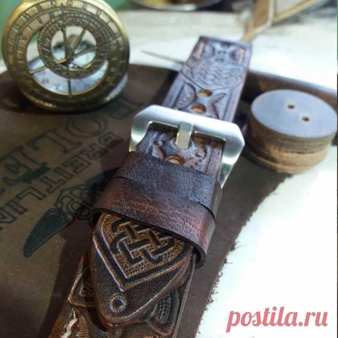 Brown Leather Watch Strap Horween for Men – GORIANI