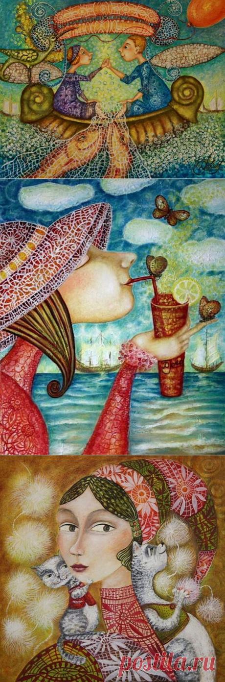 Счастье - это свойство характера... Художник Danguole Jokubaitiene