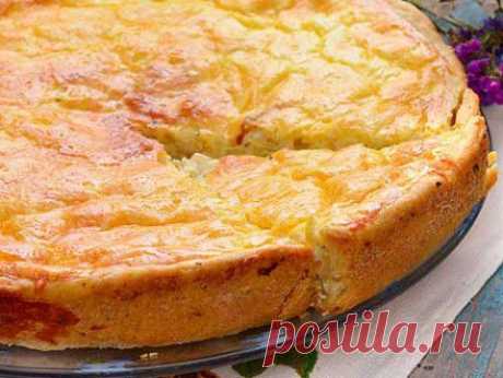Сырный заливной пирог | Домашняя кулинария