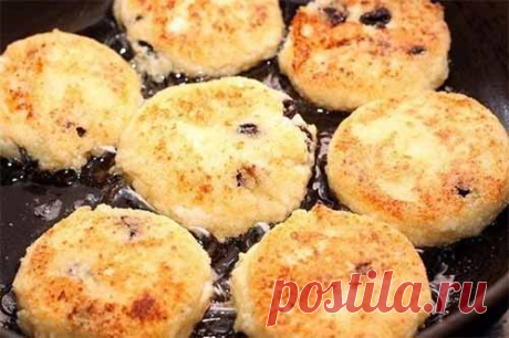 Сырники с манкой и изюмом
