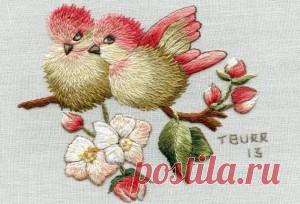Ручная вышивка гладью Триш Бурр