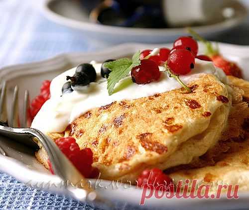 Оладьи с домашним сыром (Cottage Cheese Pancakes).