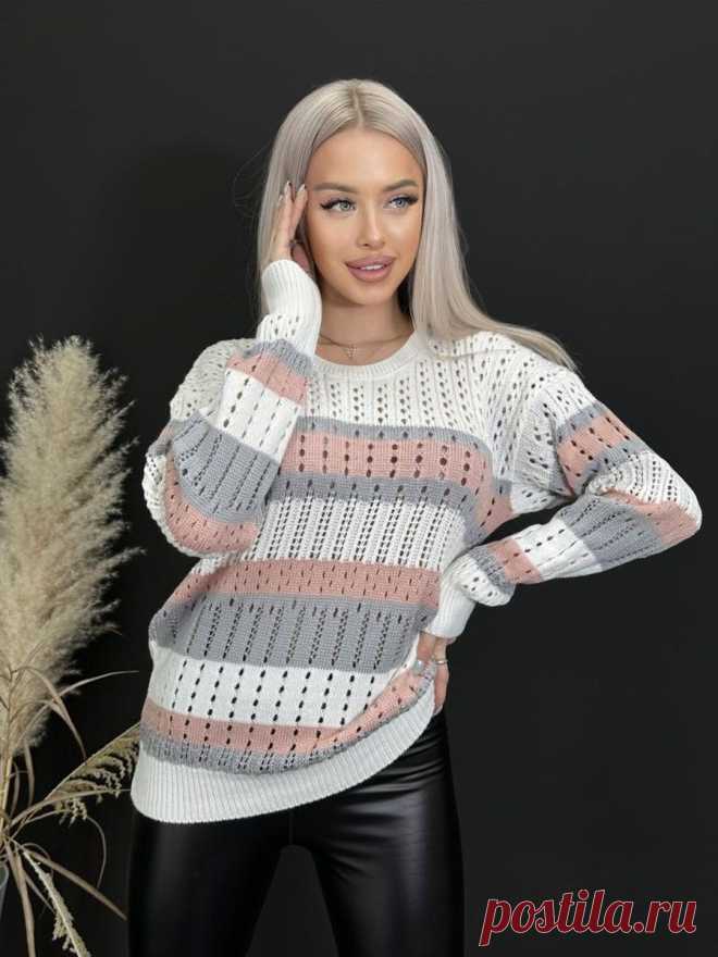 Кофта ажурная оверсайз удлиненная Violet style 151180025 купить за 1 848 ₽ в интернет-магазине Wildberries