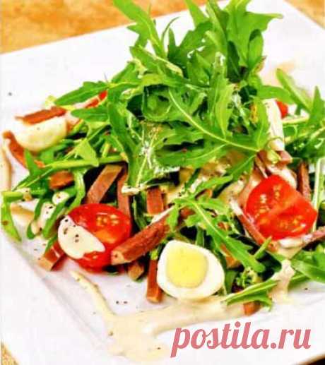 Салат с языком, вкусно, просто. быстро! |