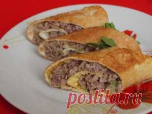 ЯИЧНЫЕ БЛИНЧИКИ С МЯСОМ
