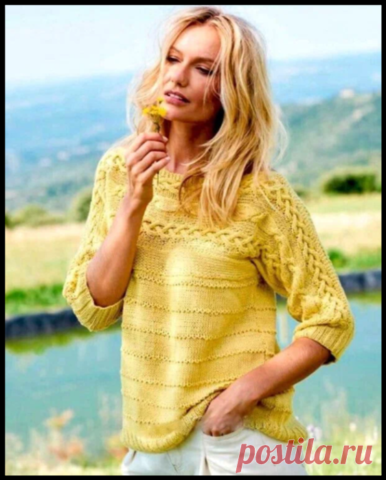 Вспоминаем теплое лето: вяжем пуловер 