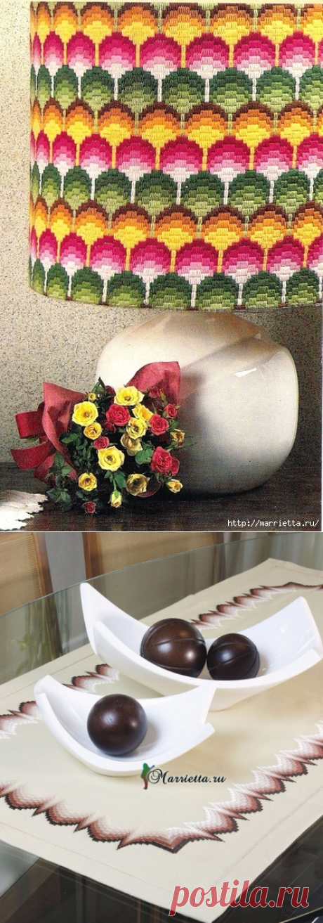 Очень красивая вышивка в технике БАРДЖЕЛЛО