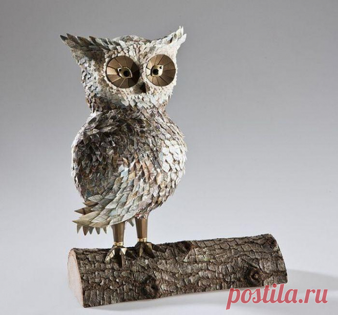 Великолепные птицы ручной сборки Создание скульптур из бумаги достаточно трудоёмкий процесс в силу специфики материала. Ведь бумага достаточно хрупка, поэтому тем более поразительны бумажные скульптуры птиц, которые создают Julie Wil...