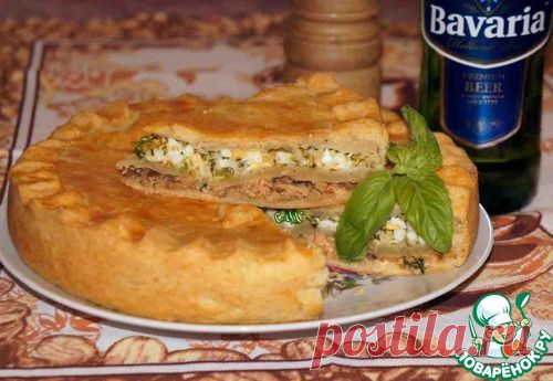 Рыбный пирог на пиве - кулинарный рецепт
