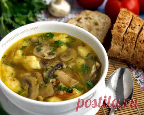 Гречневый суп с грибами и картофельными клецками. Автор: Алия