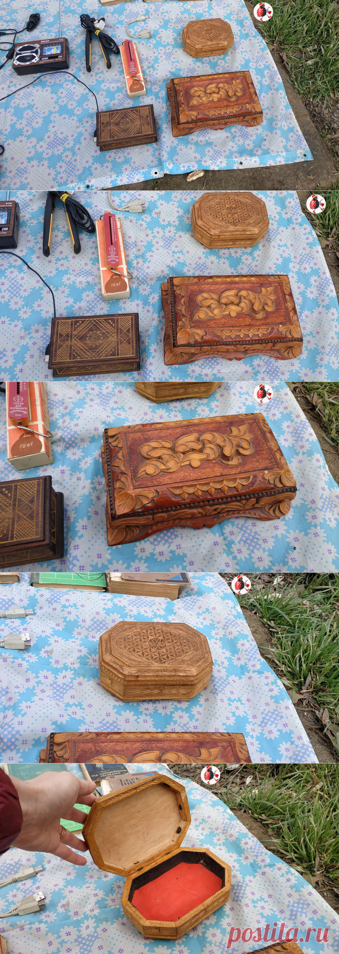 Увидела на барахолке деревянные шкатулки. Чуть не споткнулась, узнав, сколько хочет за них продавец | БЛОШКА БАРАХОЛЬЩИЦА | Яндекс Дзен