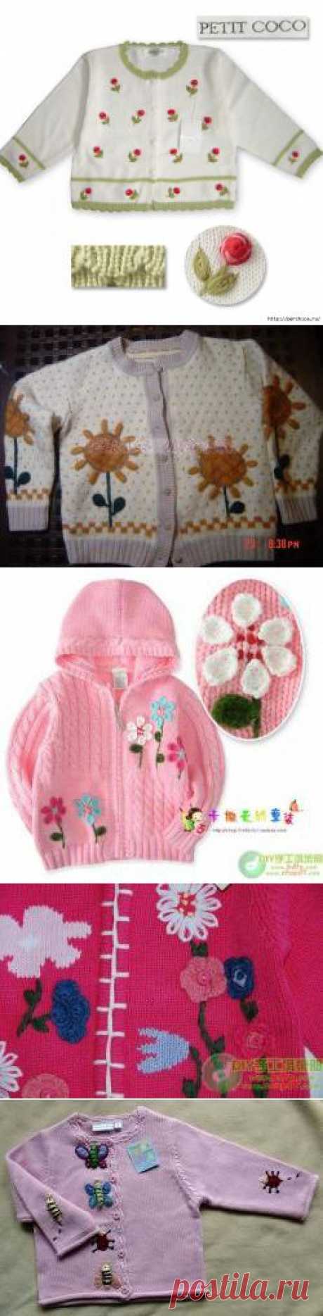 Декор вязаной детской одежды - украшаем все сами.