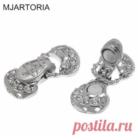 10 Компл. 3 отверстия Серебряный Тон Ясно Горный Хрусталь Магнитные Застежки Горячей Продажи 13 х 26 мм Hot Продажа Ювелирных Изделий Разъемы купить на AliExpress