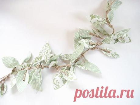 Two Shades of Pink: Fabric Leaf Vine Garland: Part 1. Yes. It's Another Garland.