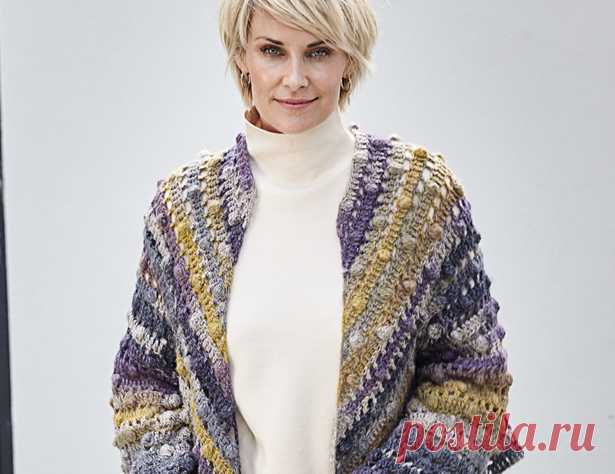 Накидка-палантин  с рукавами - схема вязания крючком с описанием на Verena.ru Схема и описание вязания на спицах накидки-палантина  с рукавами из журнала «Burda Creazion» №6/2019