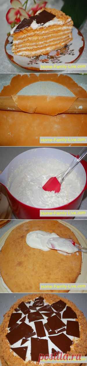 Торт Сахара - пошаговый фоторецепт - торт на скорую руку с томат пастой