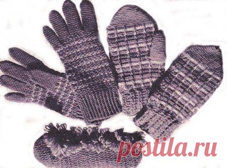 Вязание спицами варежек и перчаток