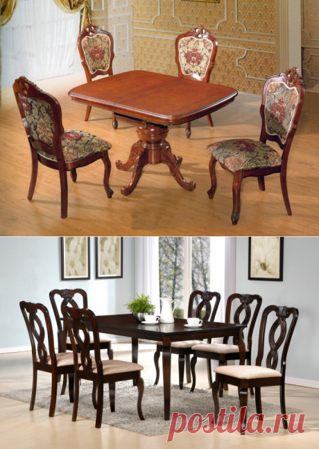 Малазийская мебель из гевеи: столы и стулья для кухни