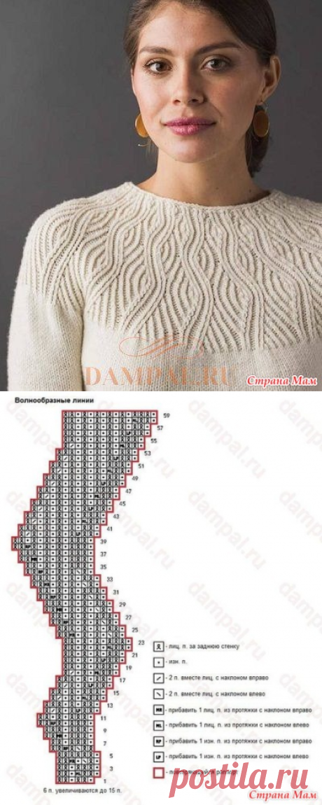 Белый пуловер «Undulating Lines» - Страна Мам