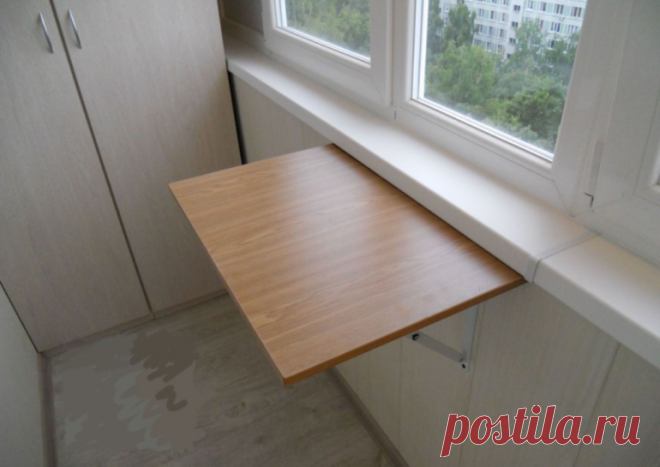 Как сделать маленький складной столик из листа фанеры, который поместится на любом балконе - Журнал 