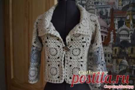 Жакетик очаровательный Здравствуйте!!! Я приветствую, Вас, в своем он-лайне. Осень, не за горами, начинаем готовиться. Будем вязать жакет. Опрос был тут https://www.stranamam.ru/ Автор модели Ольга Маннапова.