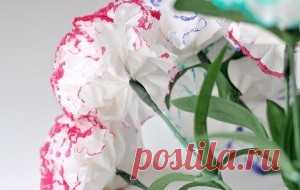 Цветы из салфеток своими руками, пошаговое фото