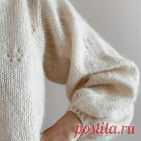 Мохеровый пуловер спицами Augusta - Вяжи.ру