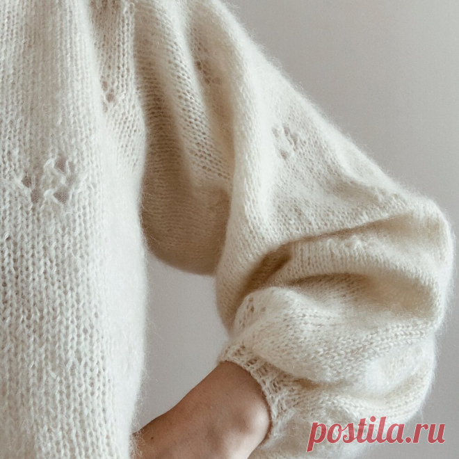 Мохеровый пуловер спицами Augusta - Вяжи.ру