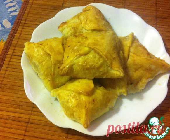 Слойки с курино-овощной начинкой