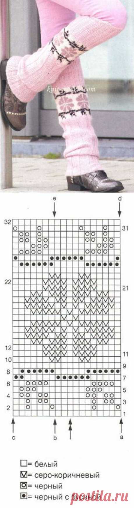Гетры с норвежским орнаментом