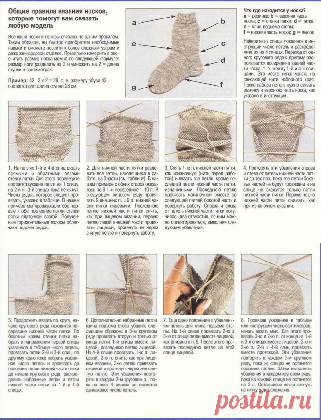Как вязать носки легко — DIYIdeas
