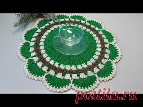 SOUSPLAT NATAL FELIZ ☺️PASSO A PASSO#crochet #passoapassodecroche #crochefacil #crochê #natal