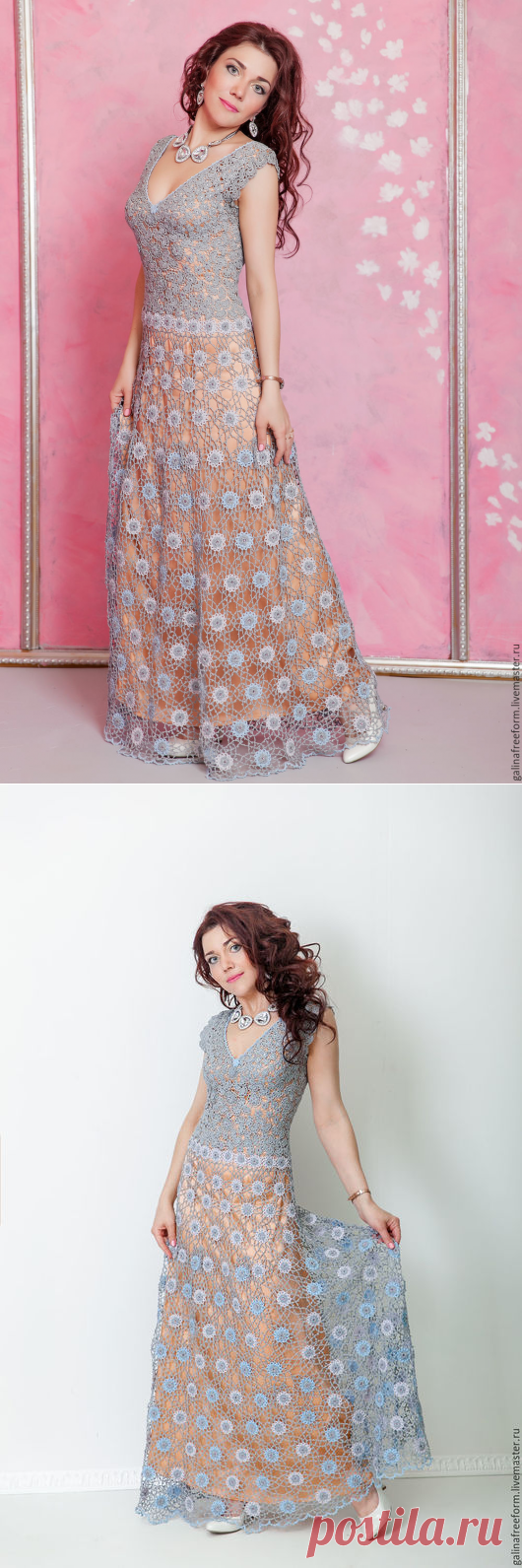 Купить Платье Лунный вальс - однотонный, вязаное, Праздник, вечернее, наряд, авторское платье