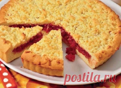 Вкусные рецепты: Песочный пирог с вареньем