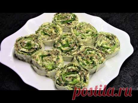 Рулет из лаваша с тунцом  - легкая, оригинальная и очень вкусная закуска за 5 минут.