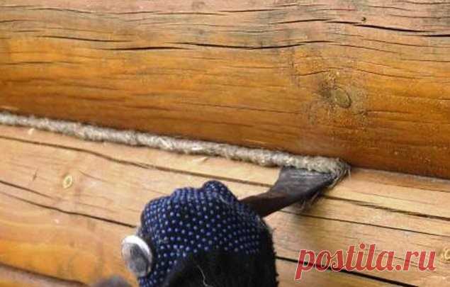 Чем дешевле всего конопатить щели в деревянном брусе