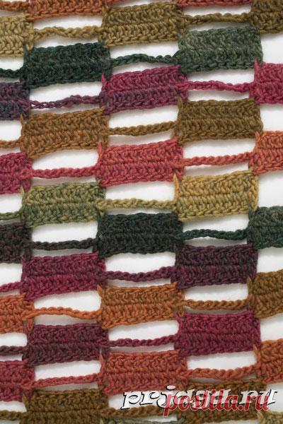 Оригинальный шарф крючком