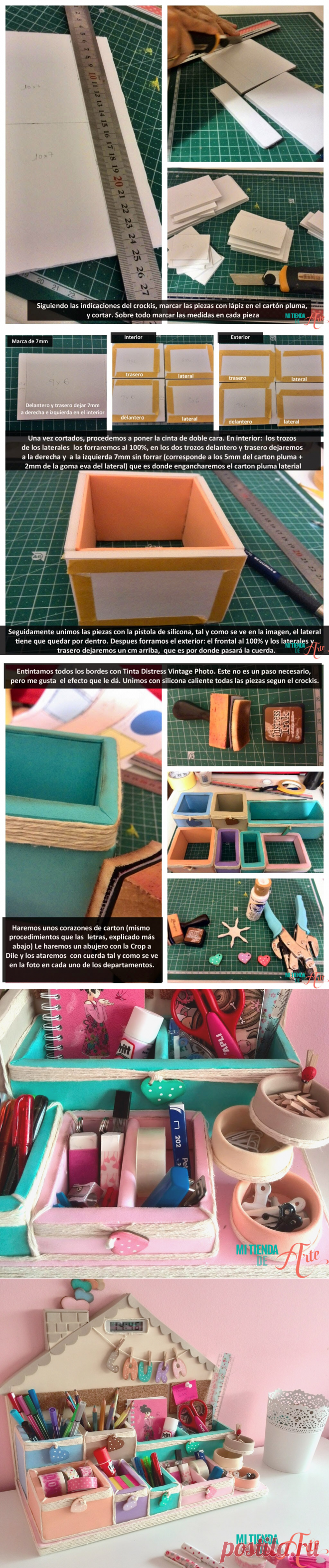 Organizador de escritorio en Goma EVA / El Blog de Mi tienda de Arte