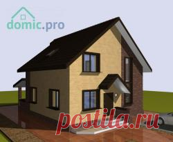 Проект оригинального одноэтажного  дома с мансардой   Общая
площадь — 120,0 м², 3 спальни, общая комната, кабинет, кухня-столовая,
ванная, санузел, холл, подсобное, терраса, гардероб,  одноэтажный с мансардой и террасой.