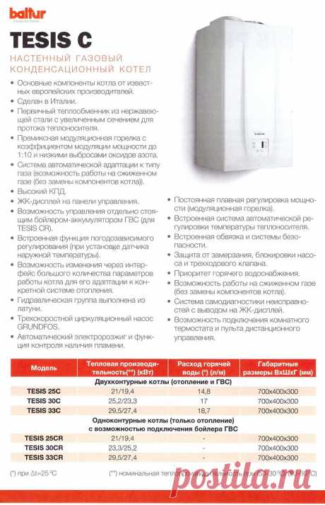 Конденсационный одноконтурный котел TESIS 33CR