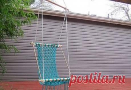 Подвесное кресло-гамак для дачи за пару часов