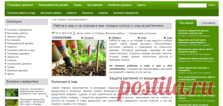 Работа в саду и на огороде в мае: посадка культур и уход за растениями.. » Уютный сад