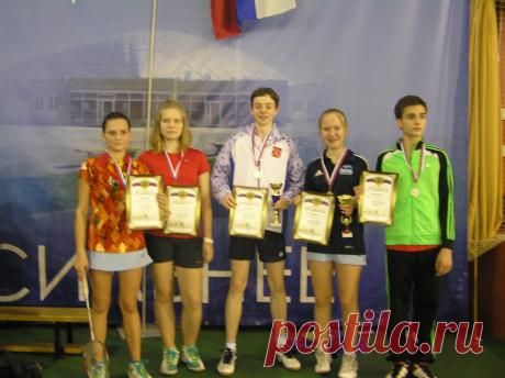 16.02.2014 призеры Открытого Первенства Красносельского района СПБ по бадминтону (группа до 17 лет).
