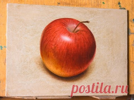 Как рисовать яблоко реалистично. Фрукты. How to Draw an apple realistic. Fruit